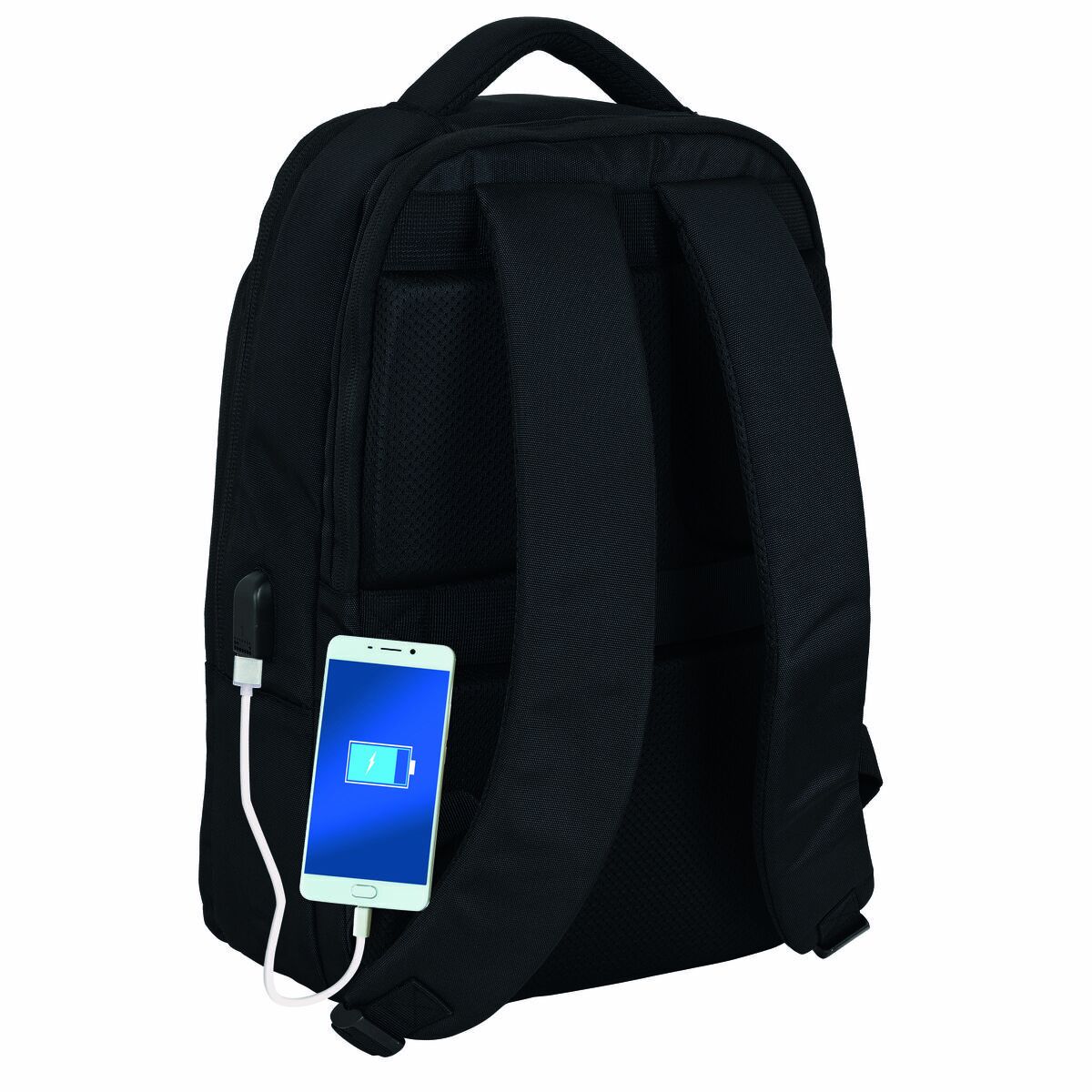 Batoh pro laptop a tablet s USB portem The Mandalorian Černý